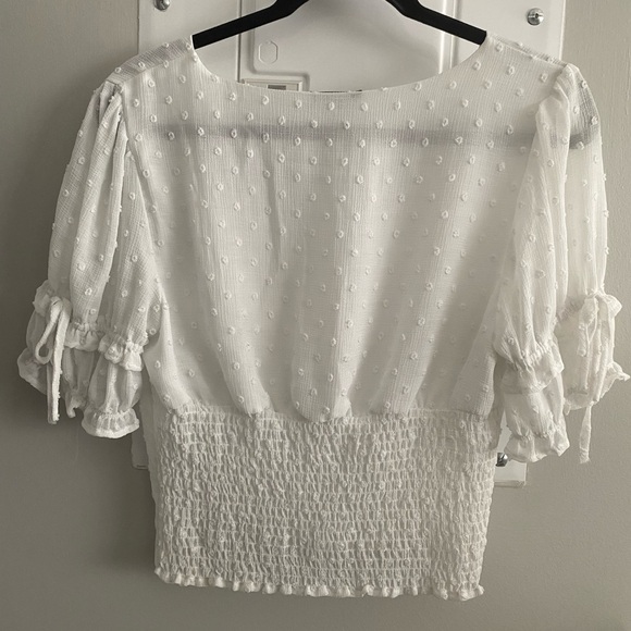 Deep V-Neck Blouse - Picture 2 of 3